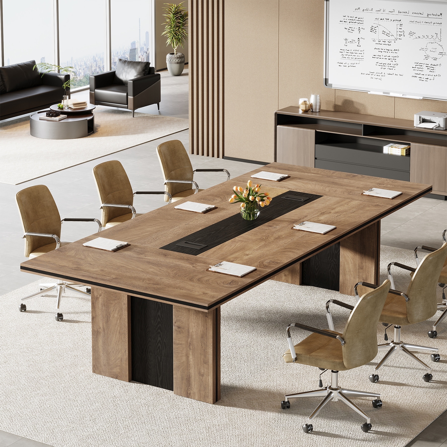94.49" Large Rectangle Conference Table for 8-10 People