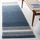 preview thumbnail 7 of 6, SAFAVIEH Handmade Metro Mirushe Stripe Wool Rug 2'3" x 8' Runner - Blue/Ivory - Runner