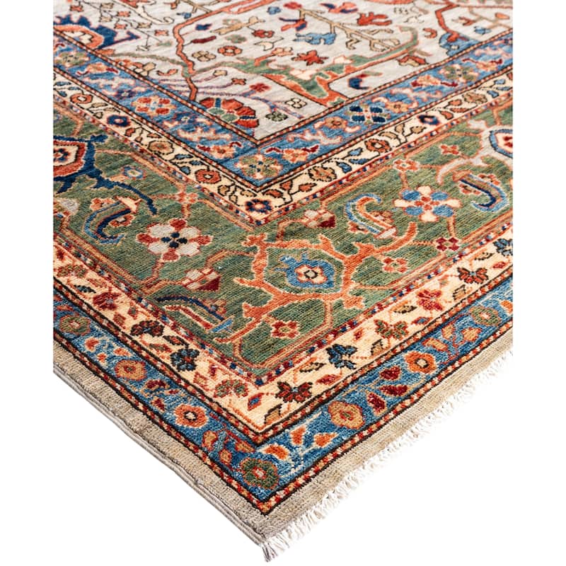 Serapi One-of-a-Kind Hand-Knotted Area Rug - Gray - 8' 1" x 9' 11"