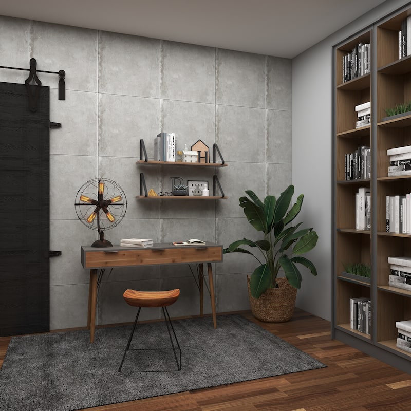 Bronze Metal Vintage Fan Shape 5 Light Accent Lamp - 18 x 24