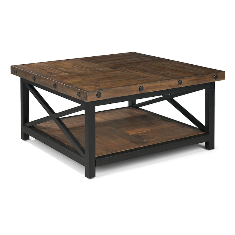 Homestyles Carpenter Brown Wood Square Coffee Table - Brown - Wood
