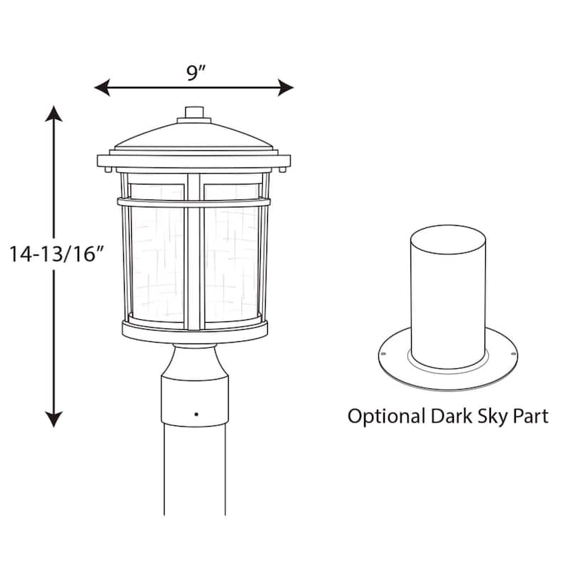 Progress Lighting Wish 1 Light Outdoor Post Light