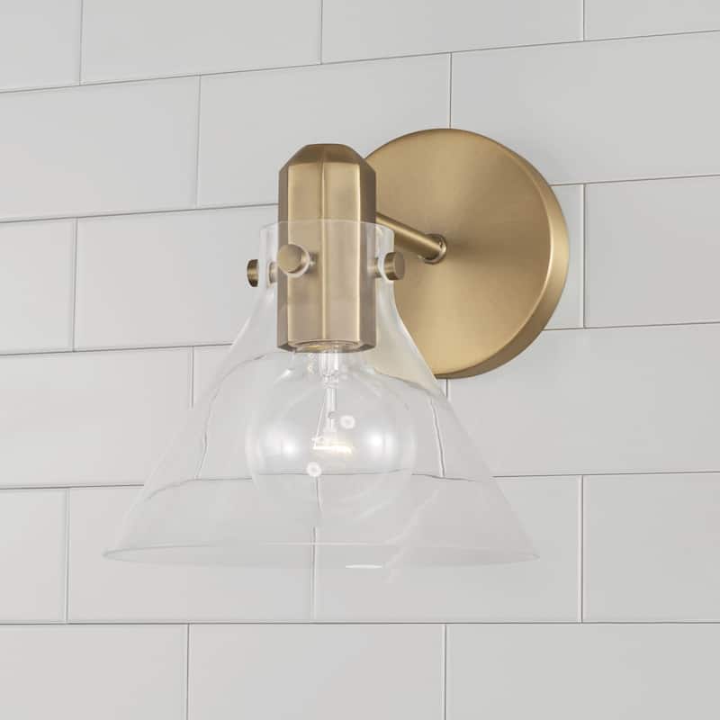 Greer 1-light Sconce w/ Clear Glass