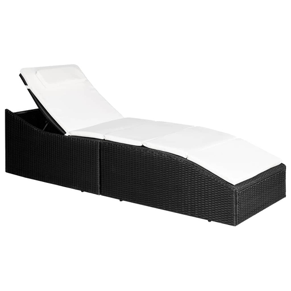 Black rattan cheap sunbeds
