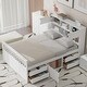 preview thumbnail 5 of 52, Captain Platform Bed Frame with Storage Bookcases, Shelves & Four Drawers