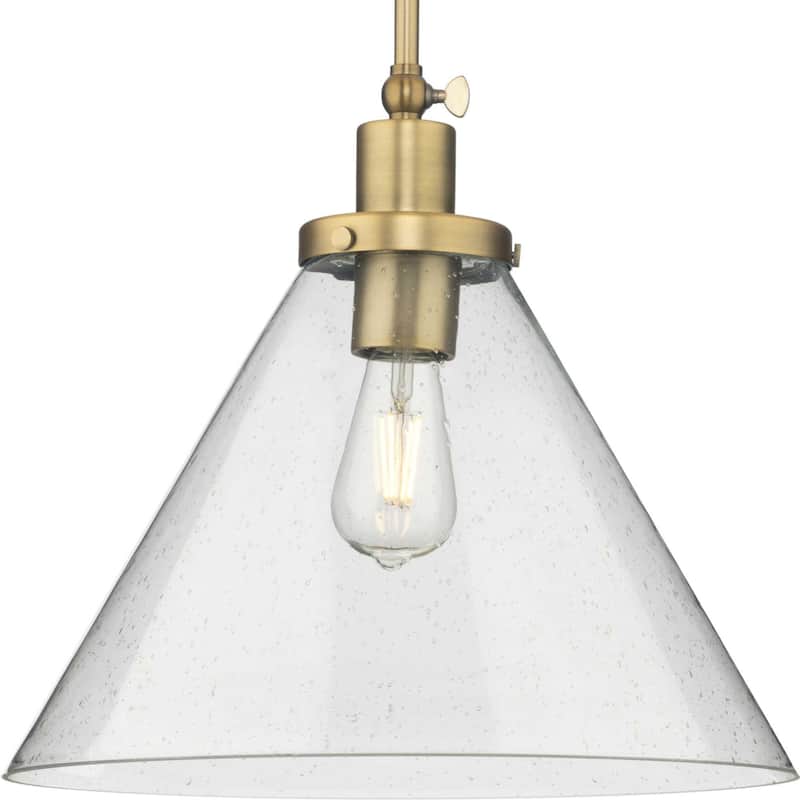Progress Lighting P500384 Hinton 16" Wide Pendant with Shade - Vintage Brass