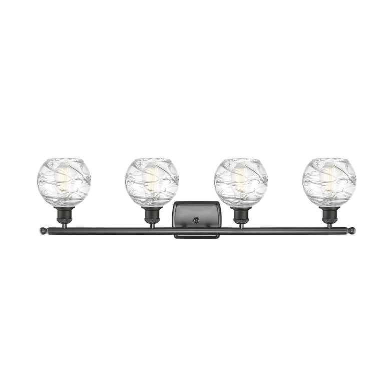 Innovations Lighting Small Deco Swirl 4 Light 36" Wide Bathroom Vanity