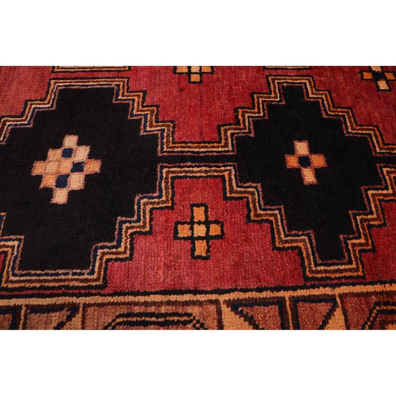 ECARPETGALLERY Hand-knotted Melis Vintage Red Wool Rug - 3'10 x 8'5