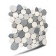 preview thumbnail 9 of 7, Bali Mix Round Mosaic, Backsplash Kitchen Walls, Shower and Bathroom Floors 12" X 12" (5 Sqft per case) - Case (5 Tiles)