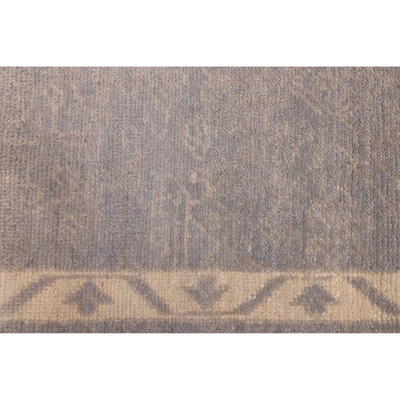 ECARPETGALLERY Hand-knotted Modern Oushak Grey Wool Rug - 8'1 x 9'10