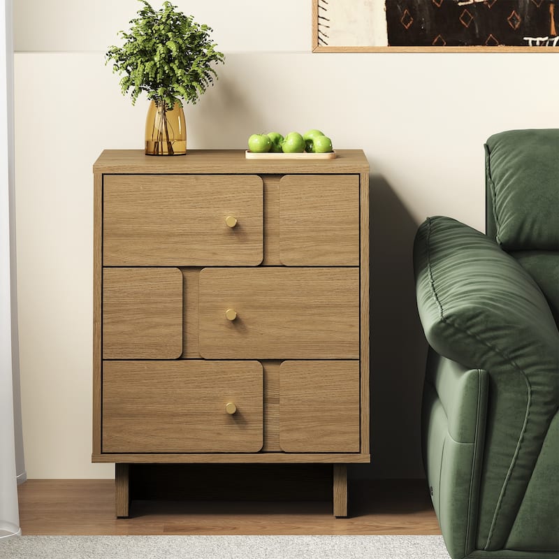 3-Drawer Bedside Table