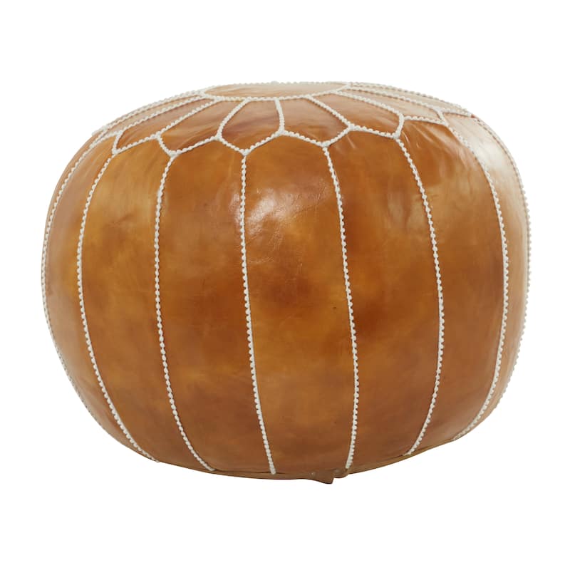 Leather Bohemian Pouf