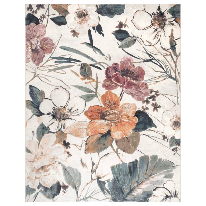 Gertmenian Blayne Polypropylene Modern Designer Geometric Floral Area Rug Collection