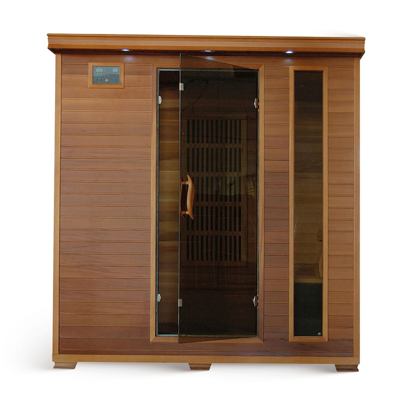 HeatWave Klondike 4-Person Cedar Infrared Sauna with 9 Heaters
