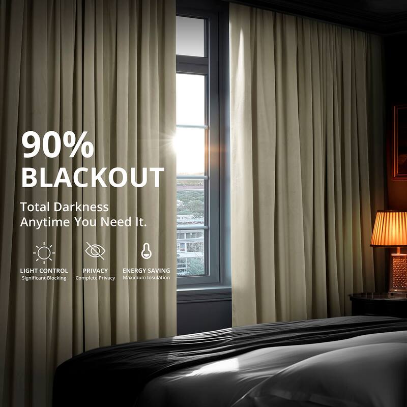 Exclusive Fabrics Signature Blackout Velvet Grommet Curtain (1 Panel)