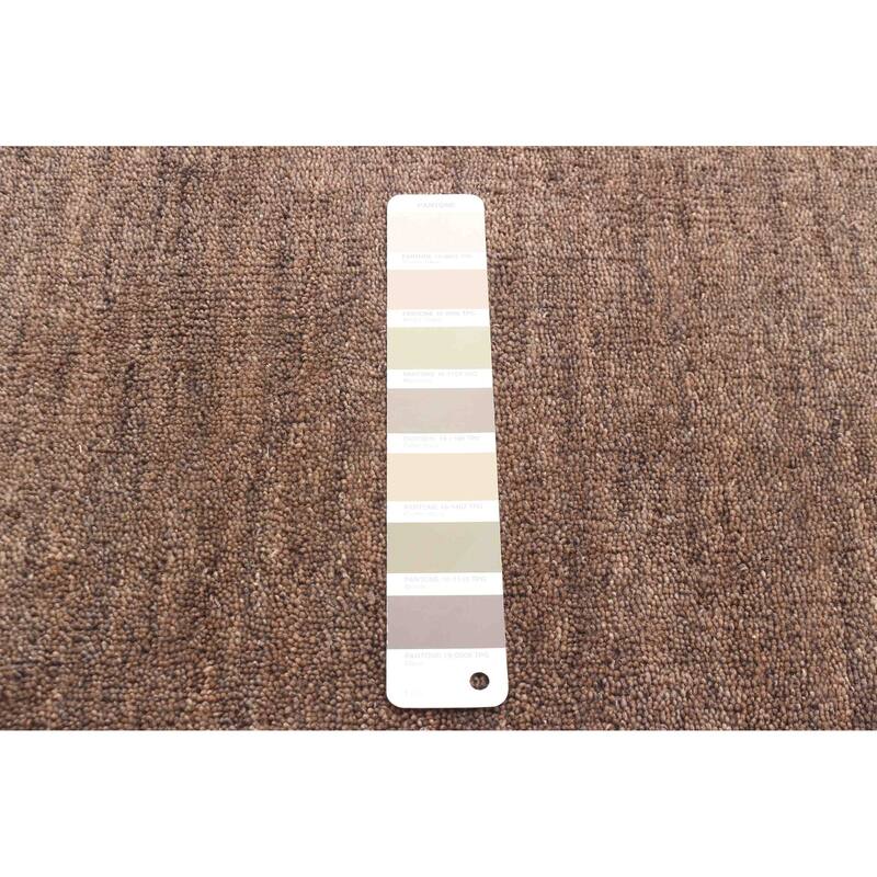 ECARPETGALLERY Hand Loomed Kashkuli Gabbeh Taupe Wool Rug - 4'0 x 5'11