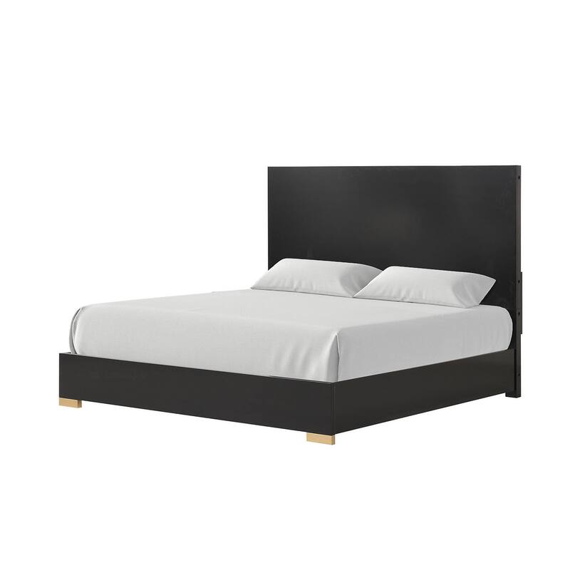 Contemporary Black Finish Platform 1Pc Bed