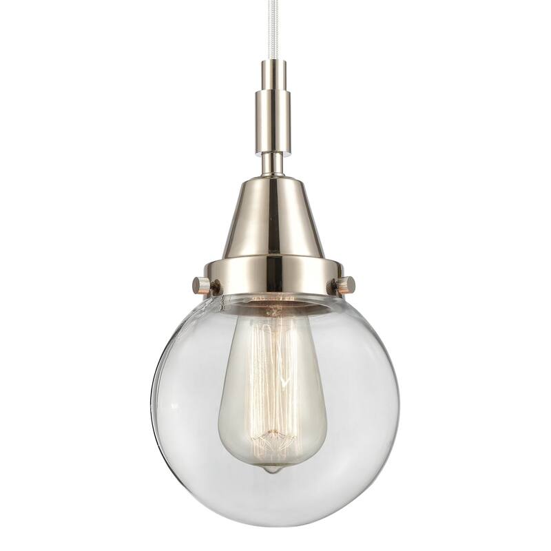 Innovations Lighting 447-1P-G202-6 Beacon 6" Wide Mini Pendant with - Polished Nickel