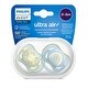 preview thumbnail 1 of 7, Philips Avent Ultra Air Pacifier 0 to 6M Smiling Sun and Blue Rainbow in 4 Pack Blue