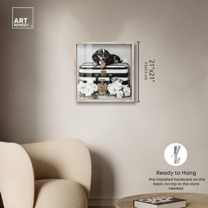 Doxxie Luggage Flowers Shadowbox by Art Remedy
