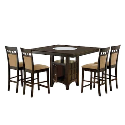 Square Counter Height Dining Set in Cappuccino
