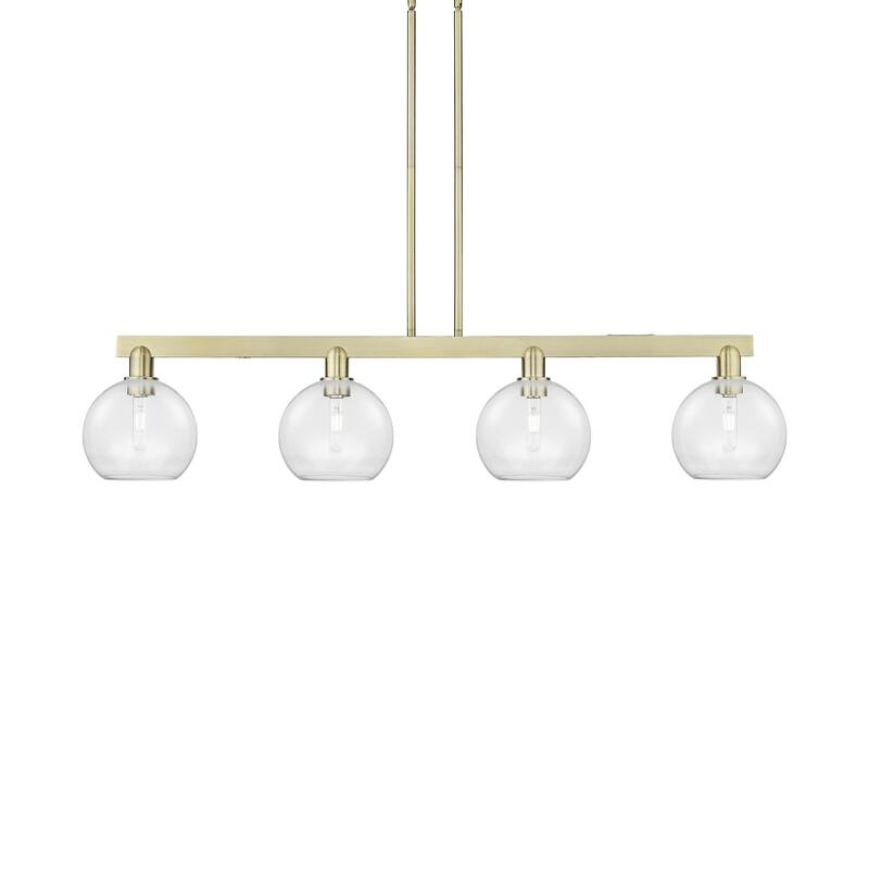 Innovations Lighting 716-4I-11-51 Athens Linear Athens 4 Light 51" - Antique Brass / Clear