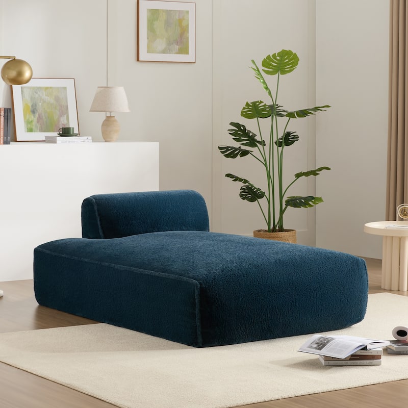 Foam-Filled Modular Sofa Bed - No Assembly Required - Dark Blue