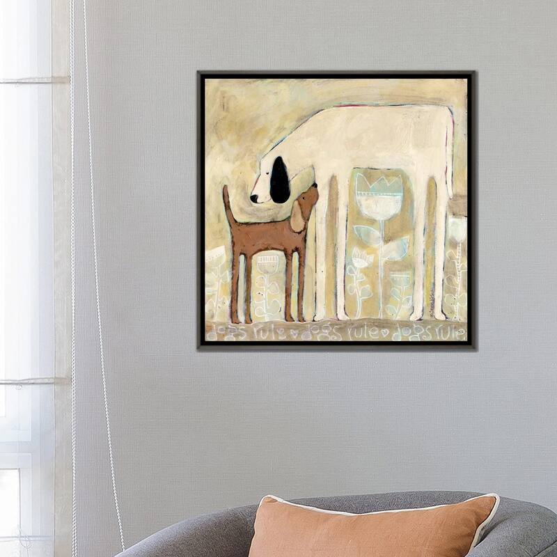 iCanvas "Dogs Rule" by Teresa Kogut Framed
