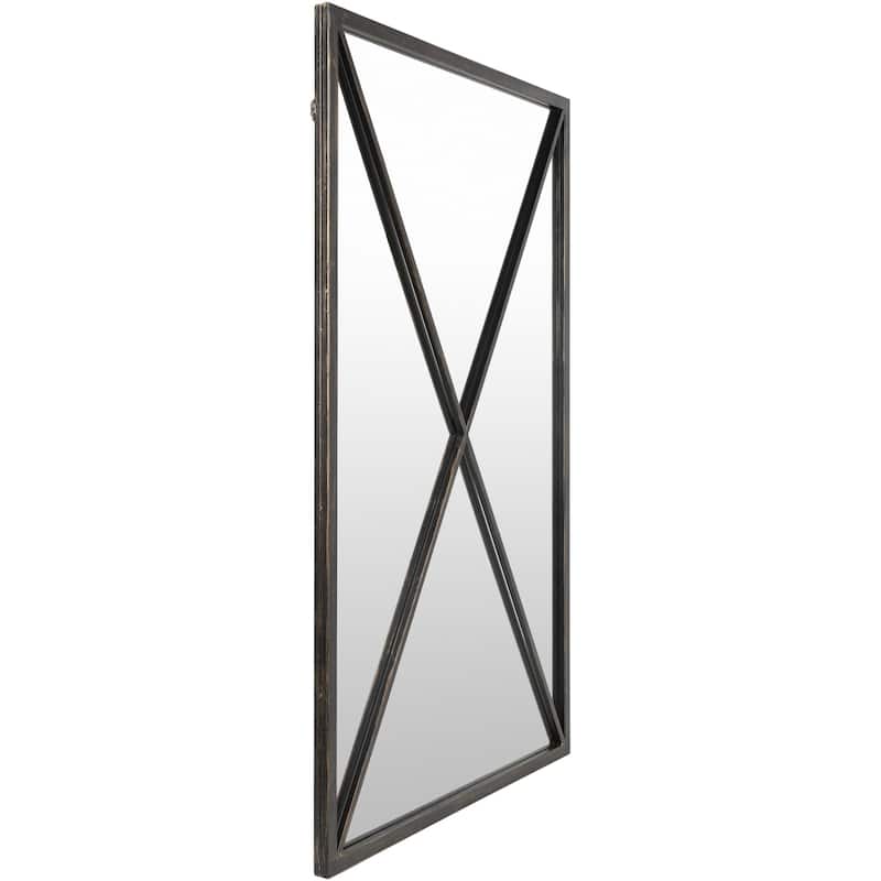 Livabliss Stafford Black Framed Floor Mirror