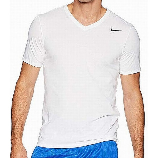white v neck dri fit