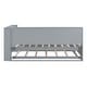 preview thumbnail 7 of 11, Multi-Shelf Daybed Bookcase Bed Frame with Trundle Bed-Twin, Grey