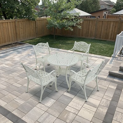 Clihome 5-Piece Outdoor Patio Cast Aluminum Dining Set