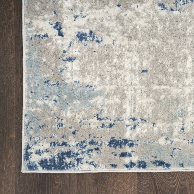 Maza Power Loomed Geometric Abstract Modern Area Rug By HomeRoots - 48' X '48' X '0.32