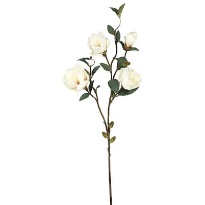 Vickerman 38" Cream Magnolia Artificial floral Stem, Set of 3