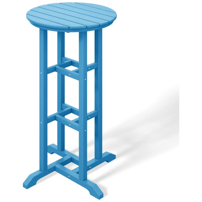 Polytrends Laguna Hdpe All Weather Outdoor Patio 24" Round Bar Bistro Table