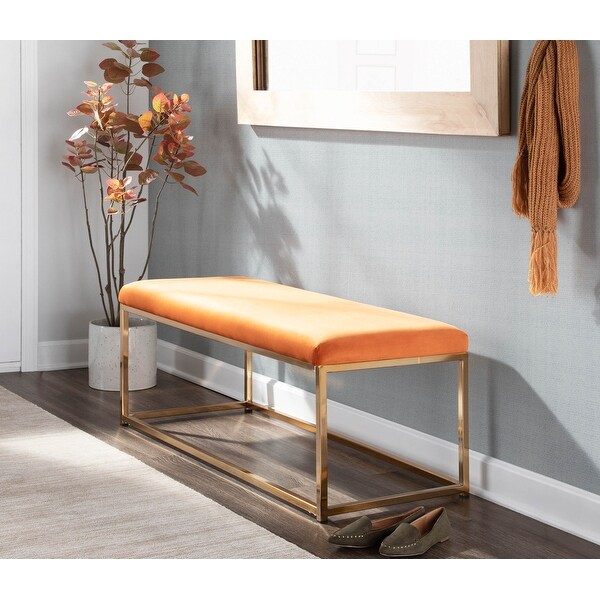 Zenn Contemporary Velvet Bench - N/A. Opens flyout.