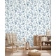preview thumbnail 5 of 6, Fine Decor Elspeth Blue Floral Trail Wallpaper
