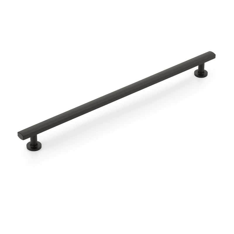Schaub and Company Heathrow 12" Center to Center Contemporary Bar - Matte Black