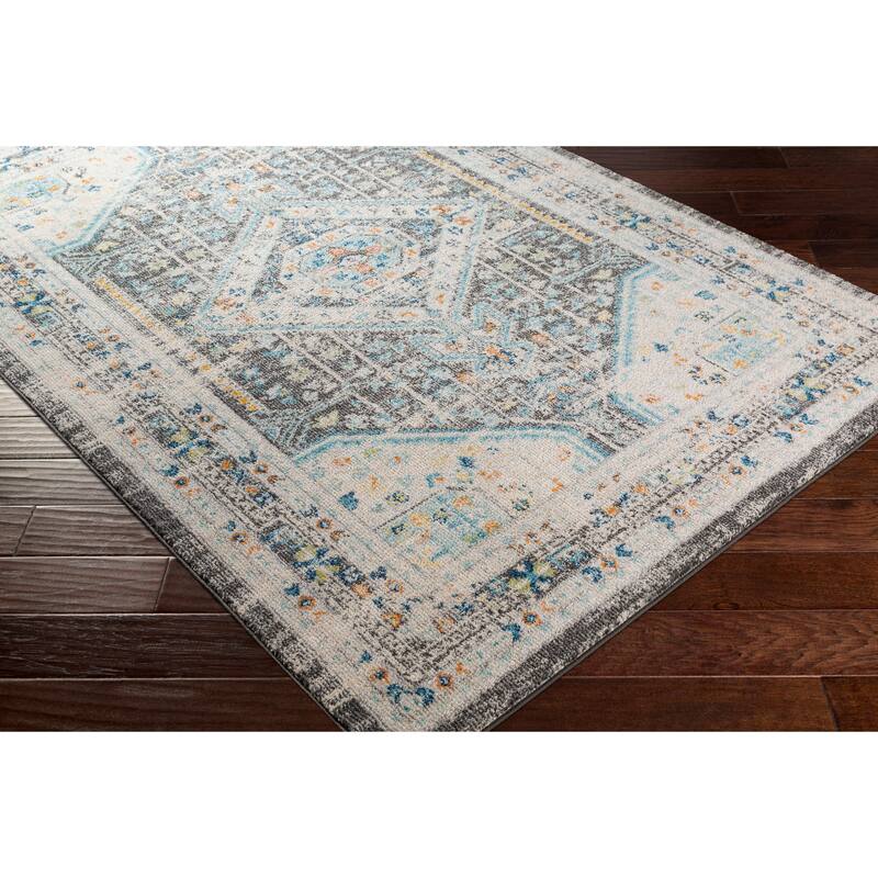 The Curated Nomad Shratton Distressed Persian Medallion Area Rug