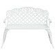 preview thumbnail 17 of 19, vidaXL Patio Bench 42.5" Cast Aluminum - 42.5" x 23.6" x 32.7"