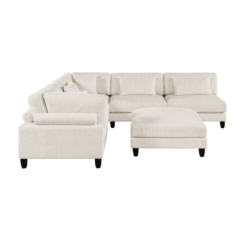 Jonas 6-Piece Modular Sectional Sofa with Ottoman