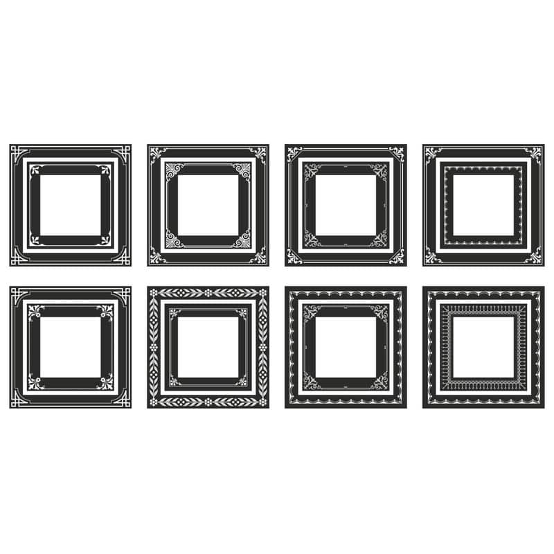 RoomMates Ornate Gallery Frames Peel and Stick Wall Decals