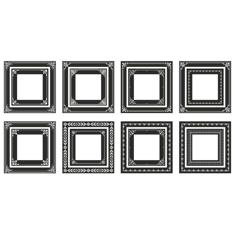 RoomMates Ornate Gallery Frames Peel and Stick Wall Decals