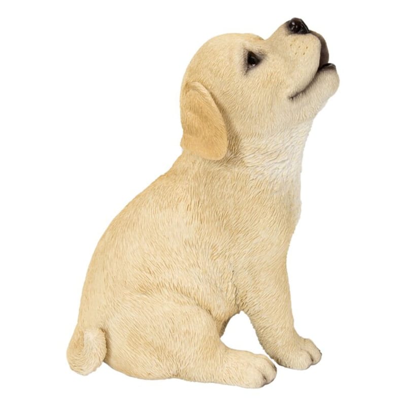 6.75" Howling Labrador Puppy Outdoor Garden Statue