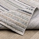 preview thumbnail 9 of 10, Cavett Textural Geometric Striped Beige/ Multi Area Rug