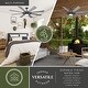 preview thumbnail 4 of 14, Burlington 68 in. Indoor Outdoor Windmill Ceiling Fan with Reversible Blades, LED Light Kit, Remote, 6 Speeds Efficient DC Motor