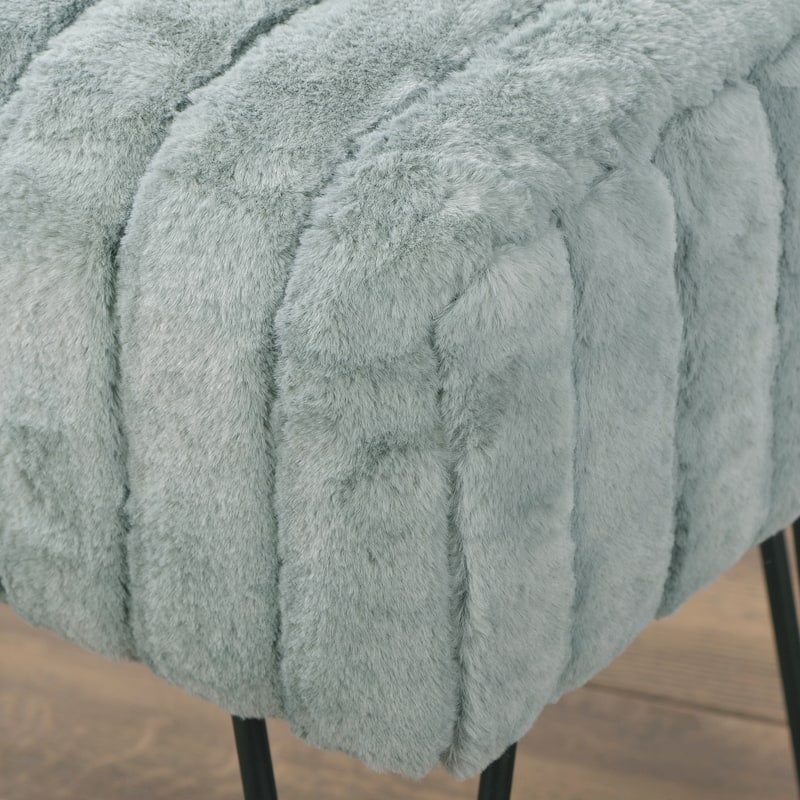 Serenta SuperMink Fauxfur Ottoman Bench