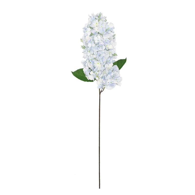 Set of 2 Deluxe Light Blue Artificial Cone Hydrangea Flower Stem Spray 34in - 35" L x 5" W x 5" DP