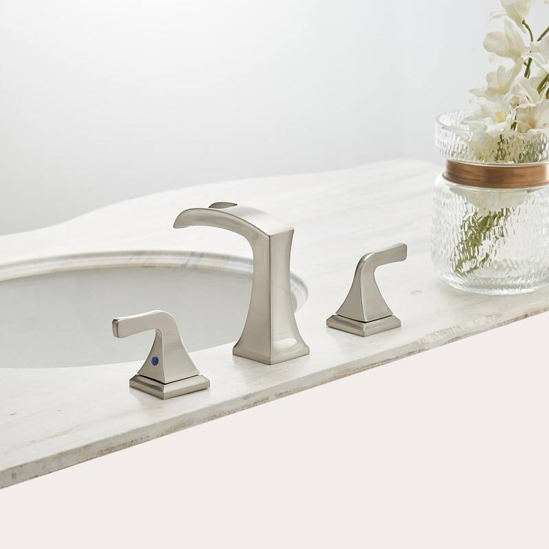 8 in. Widespread 2-Handle Waterfall Bathroom Sink Faucet