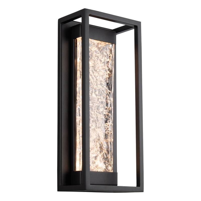 Elyse 12in LED Indoor or Outdoor Wall Light 3000K Black - 17-inch - Black